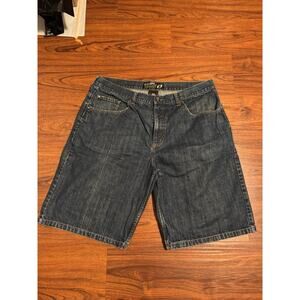 Vintage Y2K Anchor Blue Baggy Denim Shorts Size 40 Blue Skater Hip Hop
